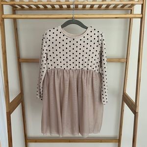 Zara Flocked Polka Dot Tulle Dress Size 4-5T